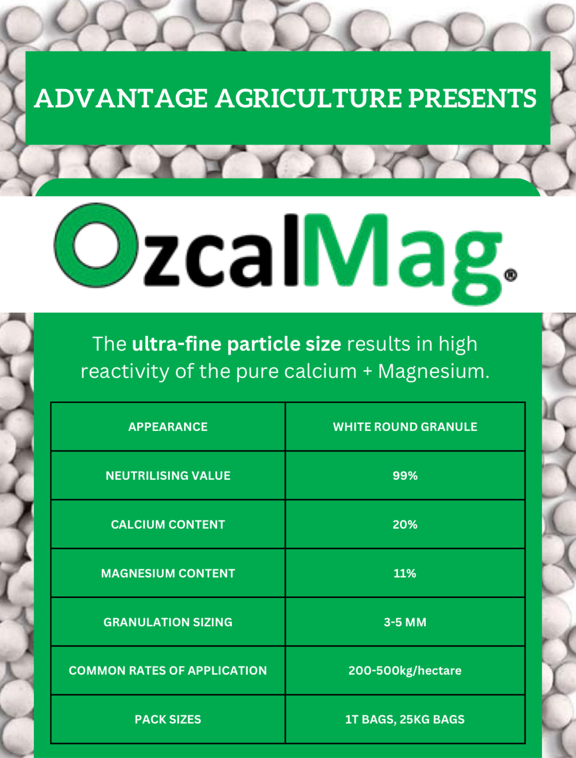 OzCalMag Granulated Dolomite