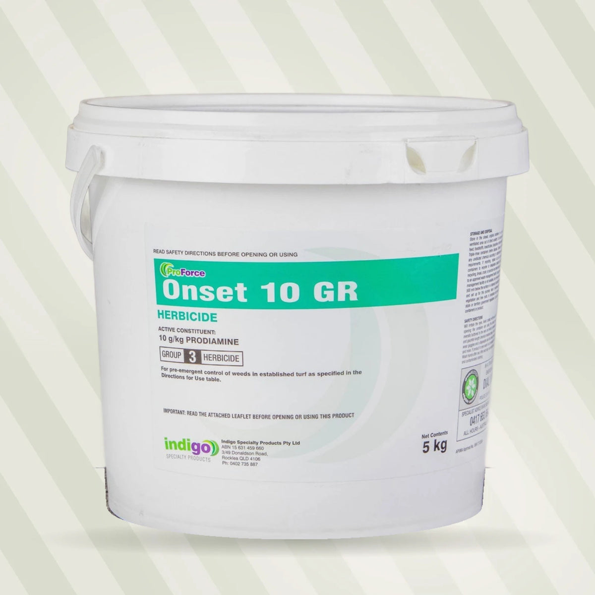 Onset 10GR pre-emergent 5kg bucket