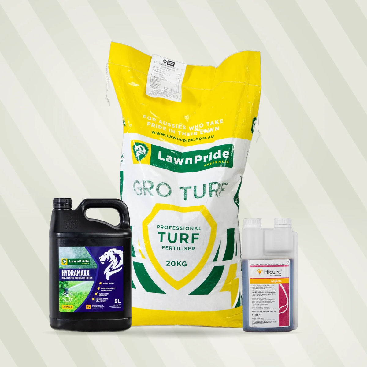 Spring Renovation Bundle: LawnPride Groturf 20kg, Hydramaxx 5L and Hicure 1L